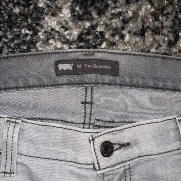 Levi’s 524 Too Superlow Jeans Gray W33 x L32 - Picture 2 of 4